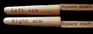 Wooden dummy top arms